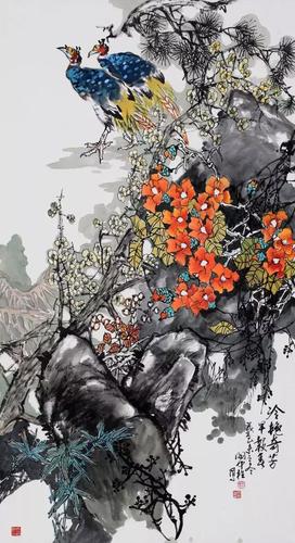 新长城传媒丨以书入画 意境深邃——阎中柱花鸟画