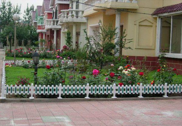 pvc草坪护栏 花园围栏 庭院栏栅 园林护栏