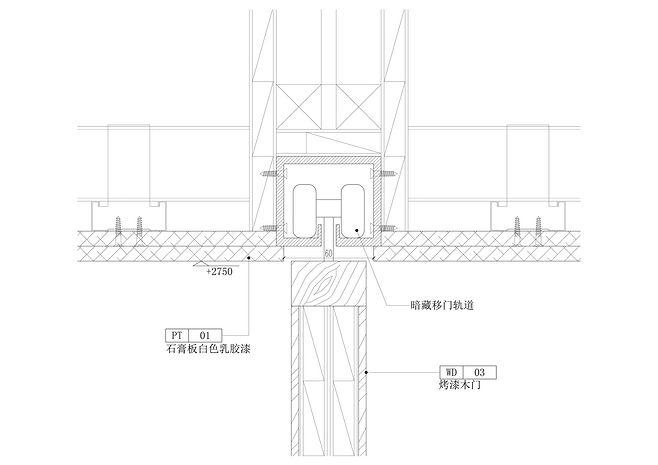 移门轨道与吊顶大样图00