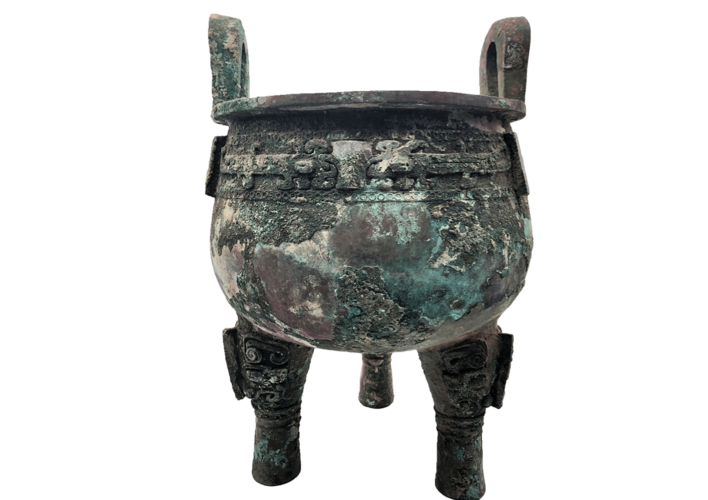 藏品鉴赏|三足双耳青铜鼎