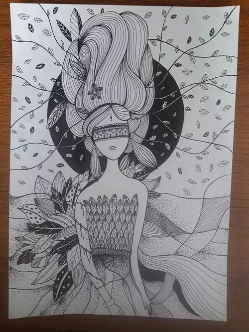 个人尝试~禅绕画