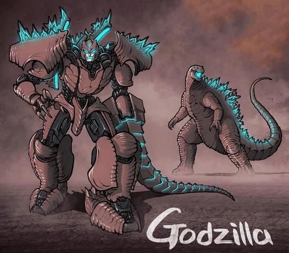 变形金刚x传奇怪兽:金刚变四臂修罗,哥斯拉霸气不减,真帅