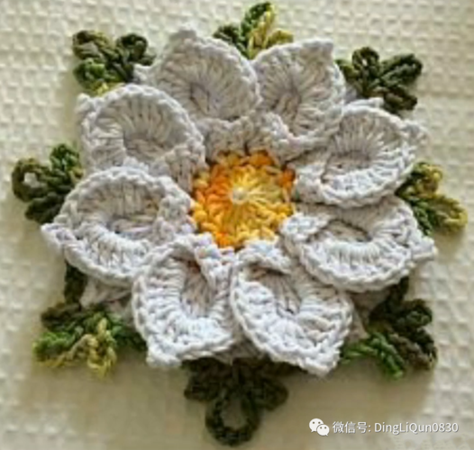 「针织作品」美丽的彩色钩针花卉图案设计