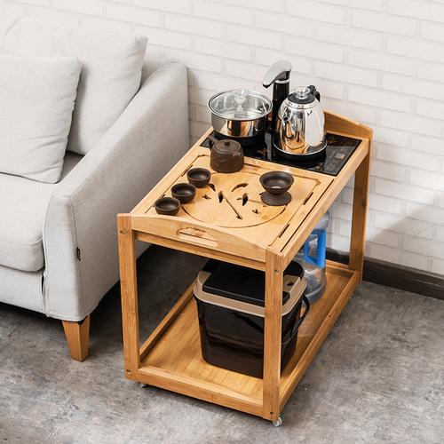欧若凡移动茶台茶车简约家用茶水柜小茶桌茶几全自动功夫茶具套装烧