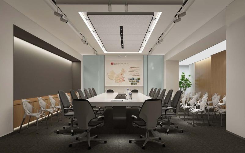 简约风格会议室天花吊顶装修效果图