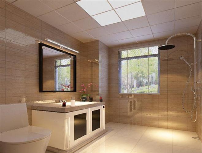 现代简约三居室卫生间吊顶装修效果图欣赏#669715642