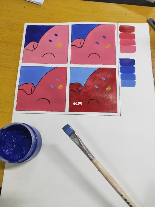 纯度对比_色彩构成_兴趣爱好_绘画