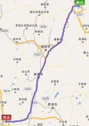 桂林至南宁高速公路经过什么地方