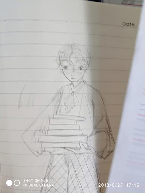 上课摸鱼,两个画风不同画在了一起,其实就是一个是之前画的一个是现在