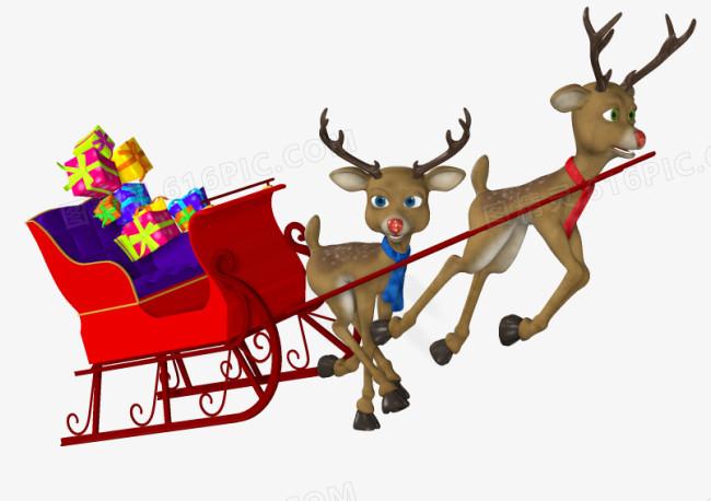 圣诞雪橇车