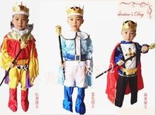 六一儿童节万圣节表演小王子衣服儿童蓝国王子/儿童王子服装