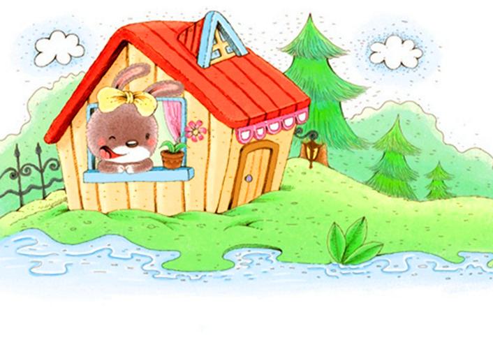 2.小白兔的新房子. (1)引导幼儿猜想一一"小兔的新房子是什么味道的?