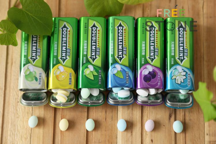 绿箭无糖口香糖23.8g铁盒装零食6个口味各1美国箭牌木糖醇