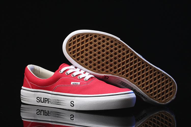 万斯vans supreme联名款 幻影 正品icc钢印 红色 e002