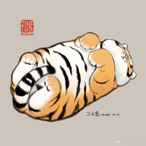 "萌虎"出没请注意!他把老虎画成胖胖的"肉球",引77万网友强势围观