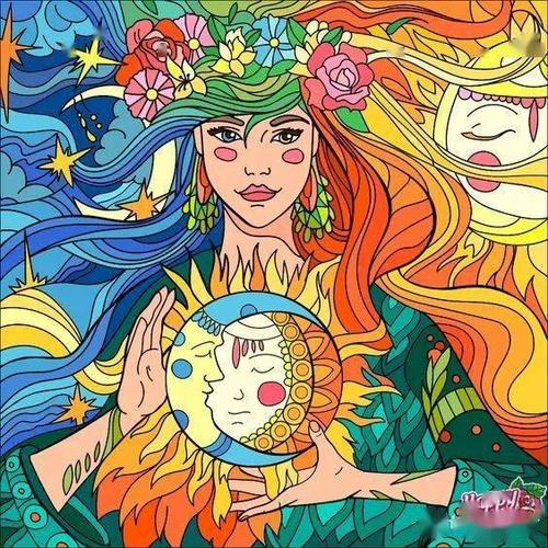 素材分享17张漂亮的人物主题色彩装饰画