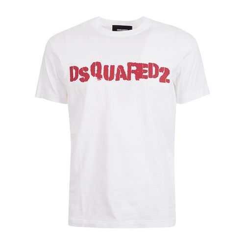 dsquared2/d二次方 19年春夏 圆领 男性 logo 宽松 男士短袖t恤 s74gd