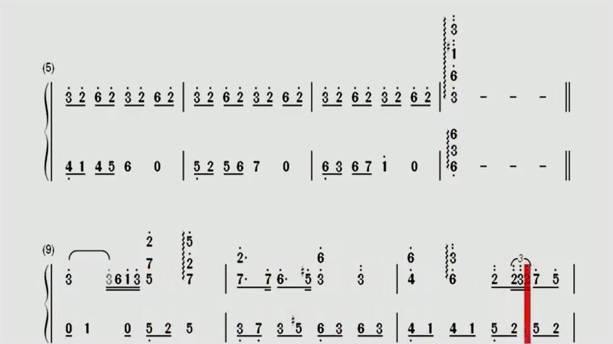火遍网络的一首曲子《花舞》,有声音的钢琴简谱,旋律!