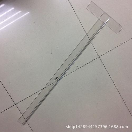 新款博才热销产品塑料透明100cm固定式丁字尺必备尺子