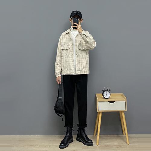 小红书潮男穿搭时尚套装新款男士春秋冬季休闲帅气上衣服秋装外套