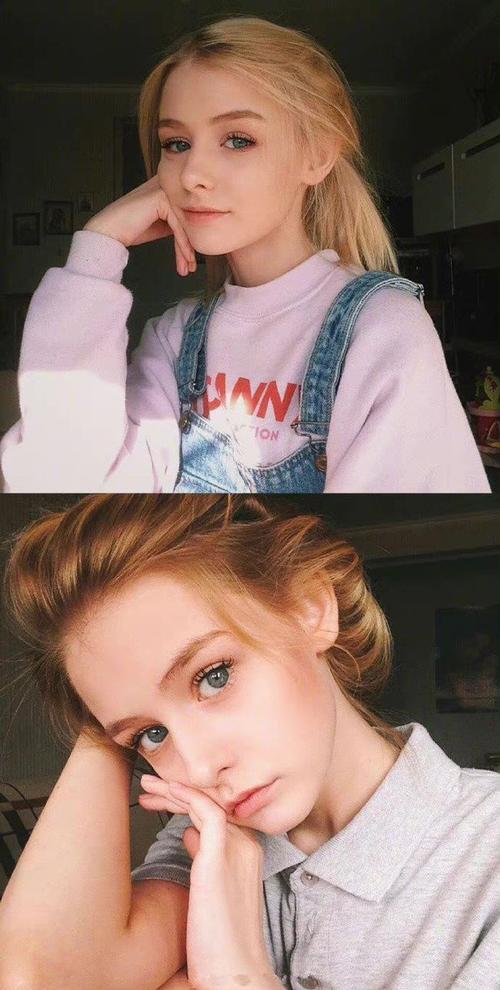 19岁俄罗斯少女火了一张脸像被上帝吻过金发碧眼笑起来太美了