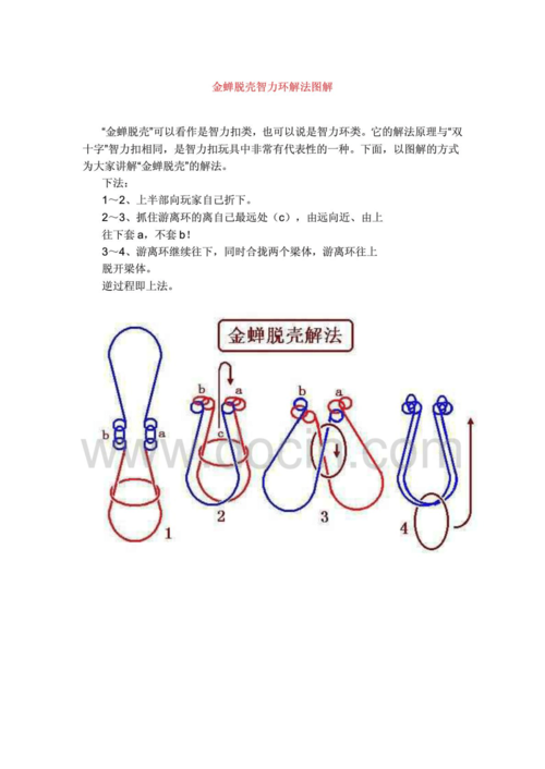 金蝉脱壳智力环解法图解