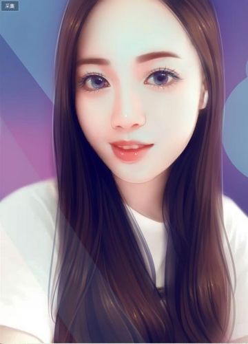 真人转手绘美女照片