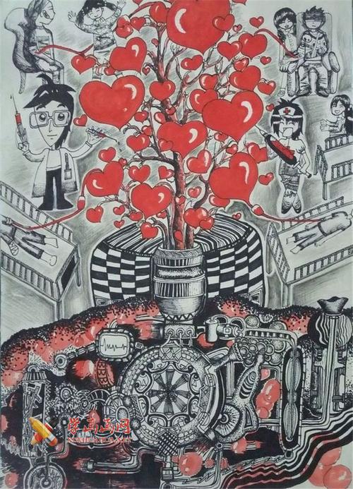 首页 儿童画 科幻画 导读:          绘画创意说明:这套血液生产系统