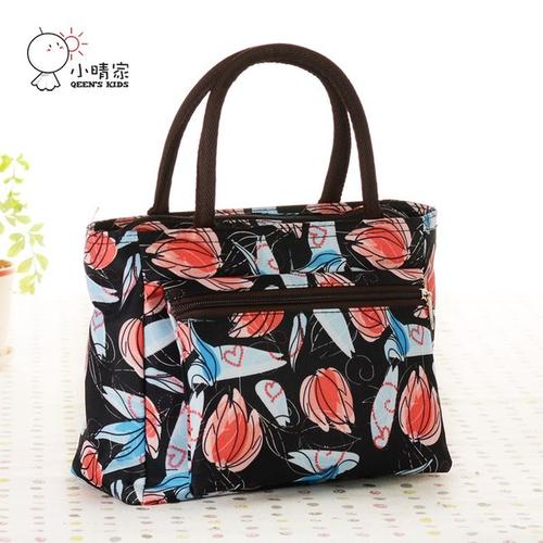 手提休闲手拎花布包上班小布包女士包 多功能口袋妈咪