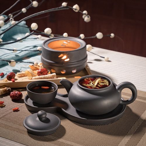 套装餐厅酒店茶楼功夫汤紫砂壶宜兴紫砂茶壶陶瓷养生炖汤壶炉批发