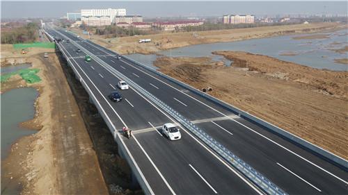 潍坊滨海区s224大沂线弥河桥建成通车