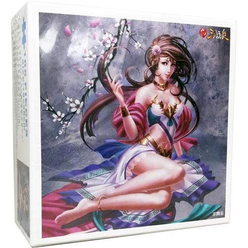 台湾原装正版台版三国杀108片拼图甄姬 共6款 日本蓝色拼图专用纸