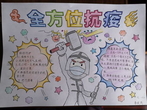 1"科学防疫"手抄报展示)