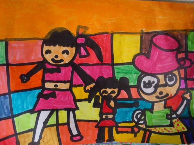 幼儿园画画六一快乐