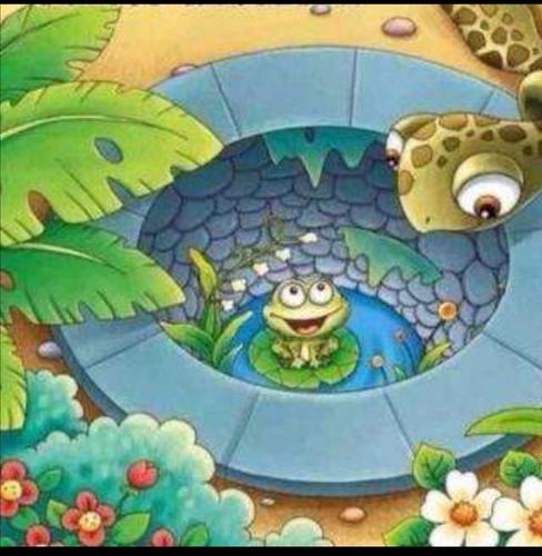 大班语言活动:《井底之蛙》～成语故事