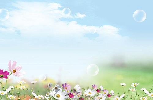 绿色春天展板背景psd素材免费下载-千图网www.58pic.com