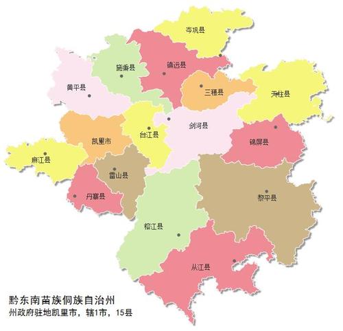 黔东南州各市县面积人口:黎平县面积最大,凯里市人口最多