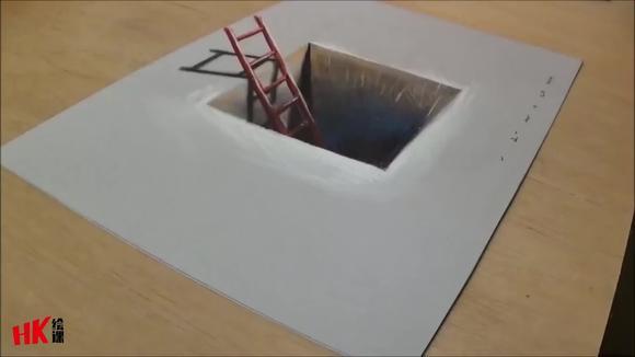 老师手把手教你画3d立体画,3分钟学会,干货满满