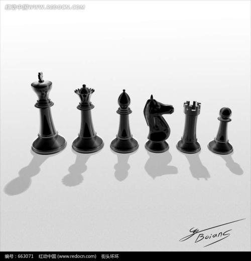 国际象棋棋子排列素材设计图片