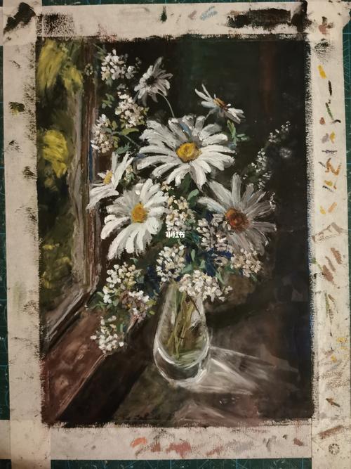 油画棒大滨菊_油画棒_学习_手绘_文化_绘画