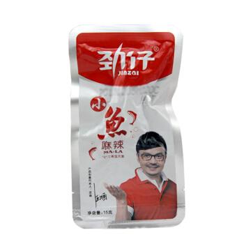 劲仔小鱼仔休闲零食品小吃麻辣小鱼干毛毛鱼湖南特产美食香辣鱼15g