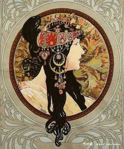 【穆夏是活跃于19世纪末至二十世纪初叶,捷克最具代表的伟大艺术家