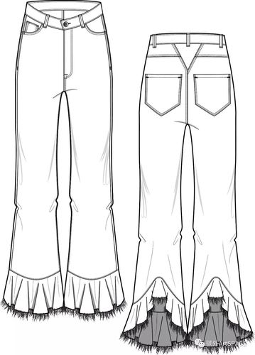 60例裤子平面款式图分享