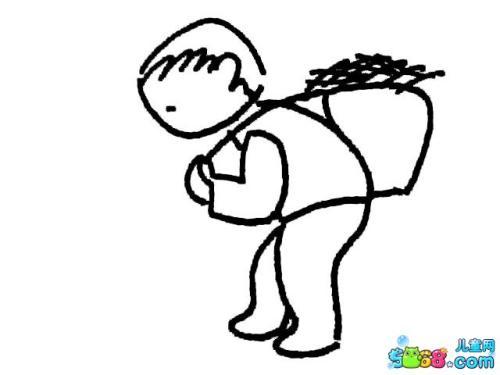 5068儿童 儿童简笔画 我爱劳动 人物简笔画 爱劳动的小男孩简笔画