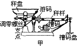 如图甲所示为商店里使用的台秤,其工作原理与天平相同.