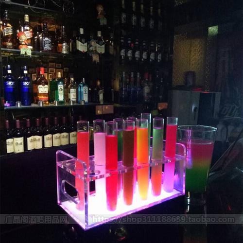 酒吧夜场ktv专用鸡尾酒试管卷边试管杯特饮酒杯玻璃杯子酒吧试管