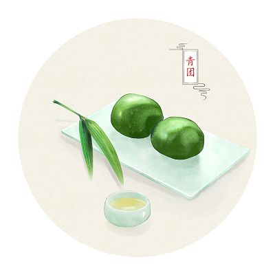 清明节艾草美食青团