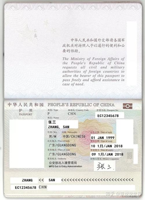 国外学习时使用的护照