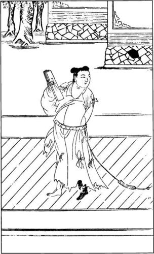 衣衫褴褛的孩子简笔画