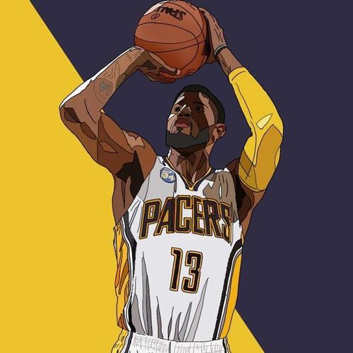 nba球星手绘头像